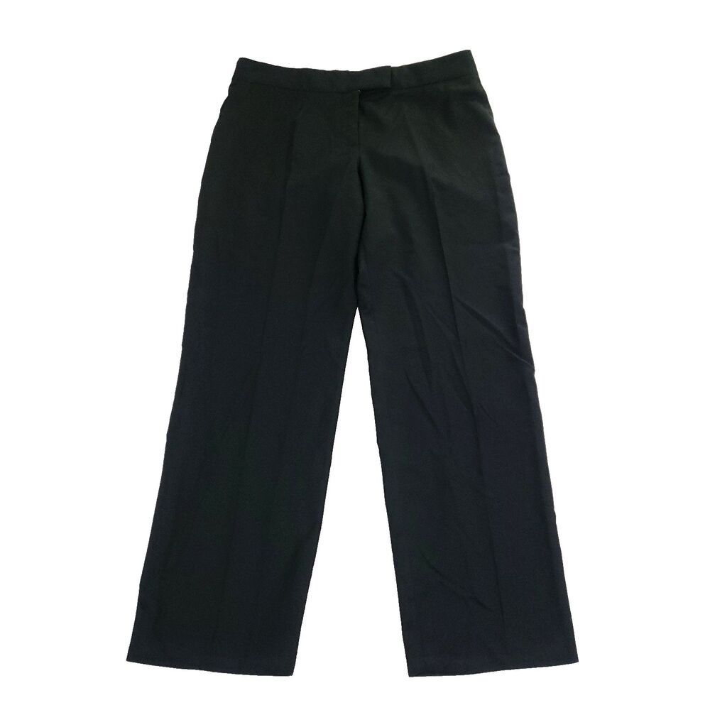 stella mccartney Straight Leg Wool trouser 46 Pants Black Creased Career US 14